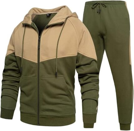 Custom Design Men’s Full Zip Hooded Tracksuit